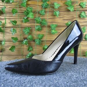 Violet & Red Sydney Black Leather Synthetic Heels Women's Size 8M Classic Pumps